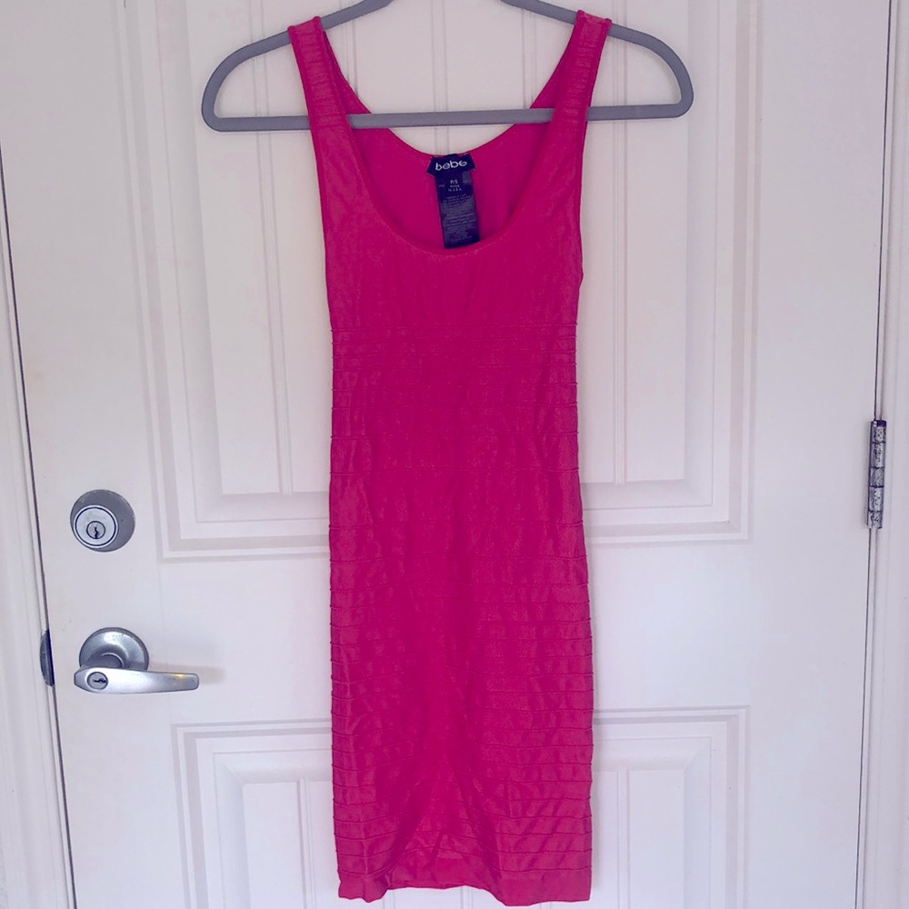 Hot pink bandage dress